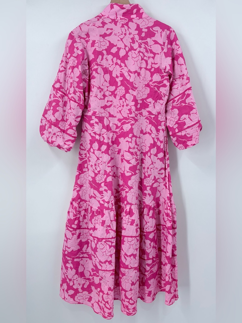 Hyacinth House Pink Textured Floral Hillsborough Midi Dress - Picture 13 of 16